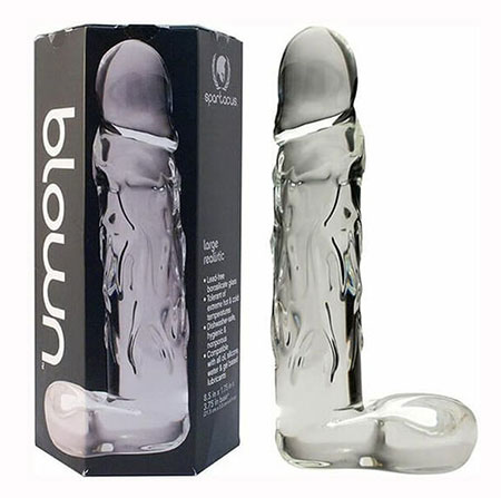 The Spartacus Blown Realistic Glass Dildo